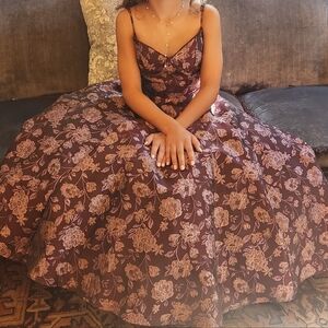 Elegant Floral Evening Gown